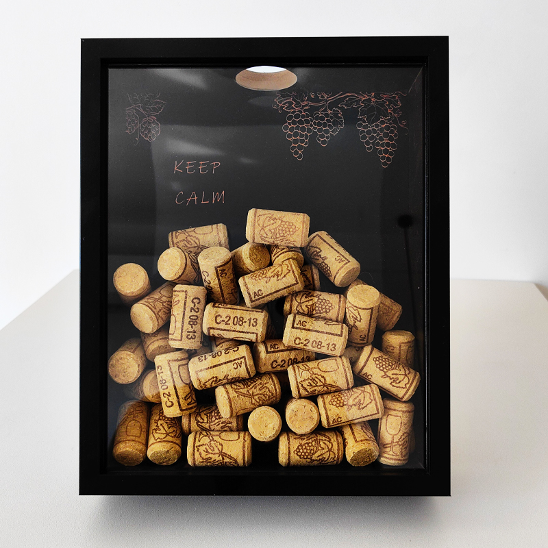 Collectible Vintage Wine - Bingkai Pajangan Gabus Anggur Merah Bingkai
