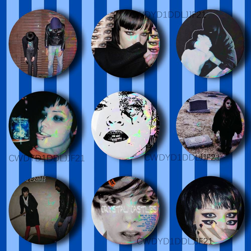 Collectible Vintage Brooches - C-Crystal Castles Band Amnesti Bros Anime