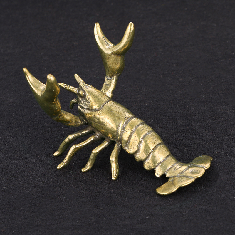 Vintage Collectible Furniture - Panas! Ornamen Lobster Kuningan Padat Vintage