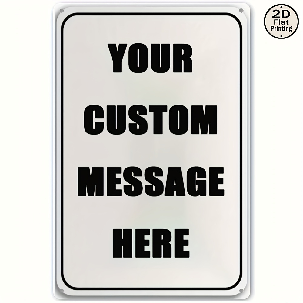 Vintage Collectible Signs - Papan Tanda Logam Kustom dengan Teks,