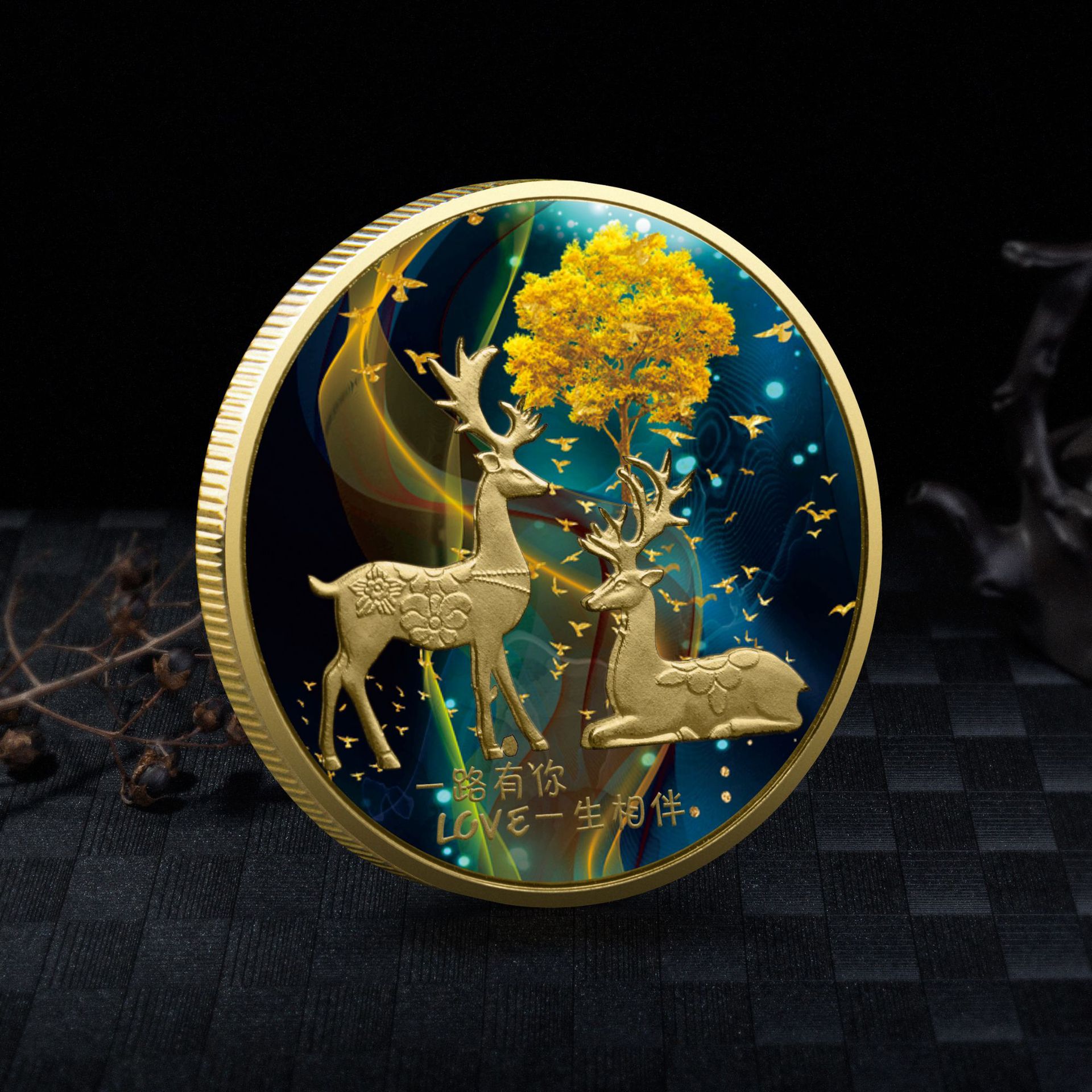 Vintage Collectible Coins - Koleksi koin rusa cinta koin emas