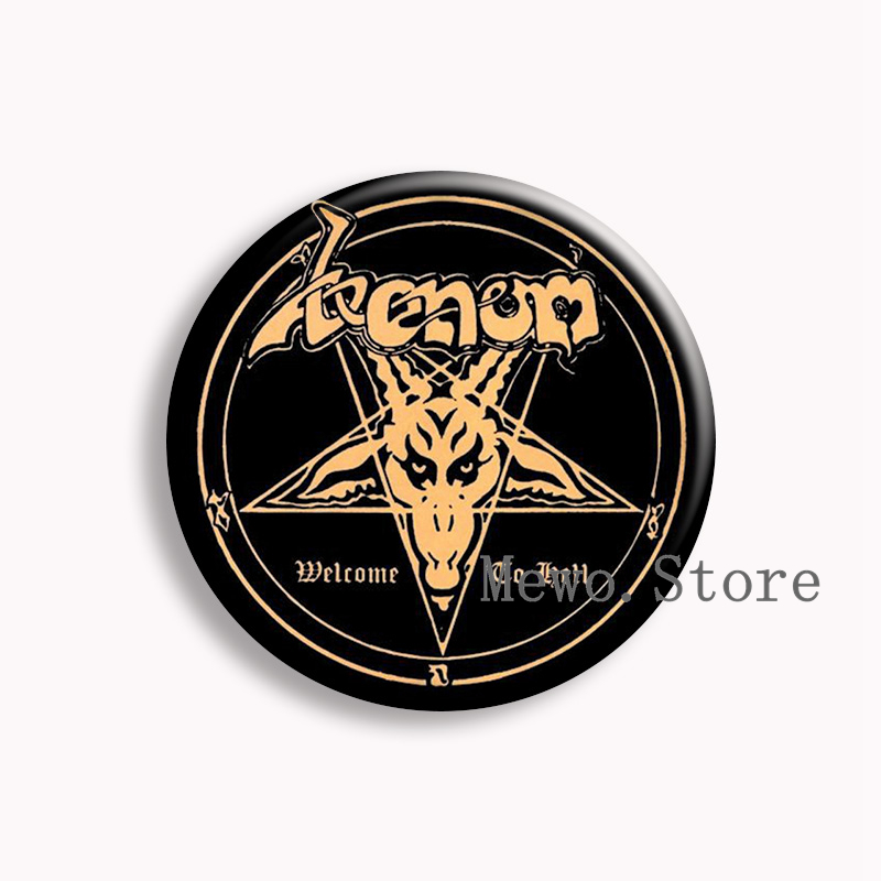 Rock Mayhem Band kancing lembu - Collectible Vintage Brooches ulasan dan harga
