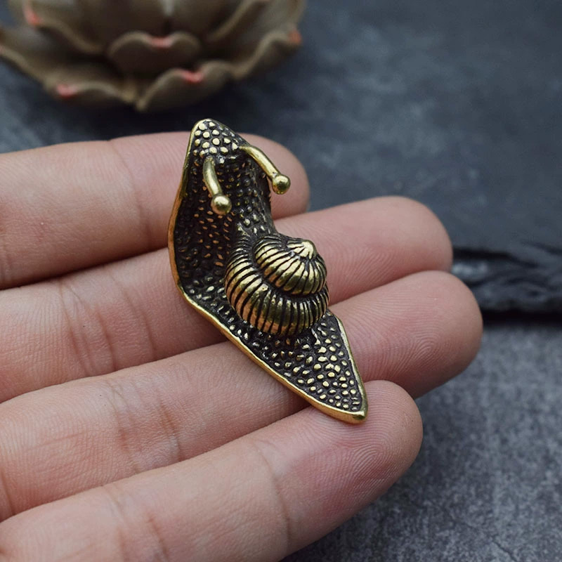 Ornamen Siput Kuningan Tembaga - Vintage Collectible Furniture ulasan dan harga