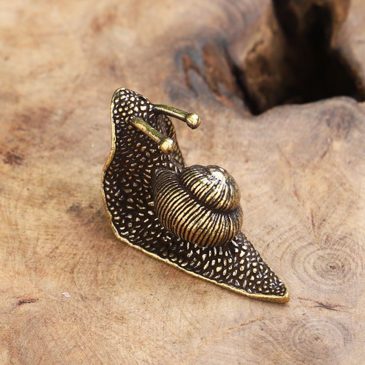 Ornamen Siput Kuningan Tembaga - Vintage Collectible Furniture ulasan dan harga