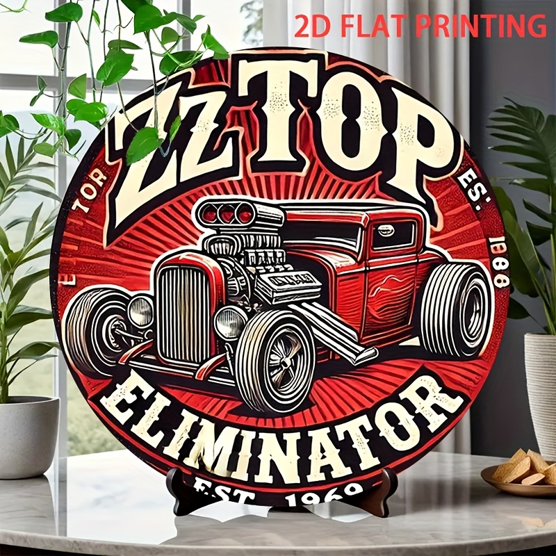 2D Flat, 1pc ZZ Top Eliminator - Vintage Collectible Signs ulasan dan harga