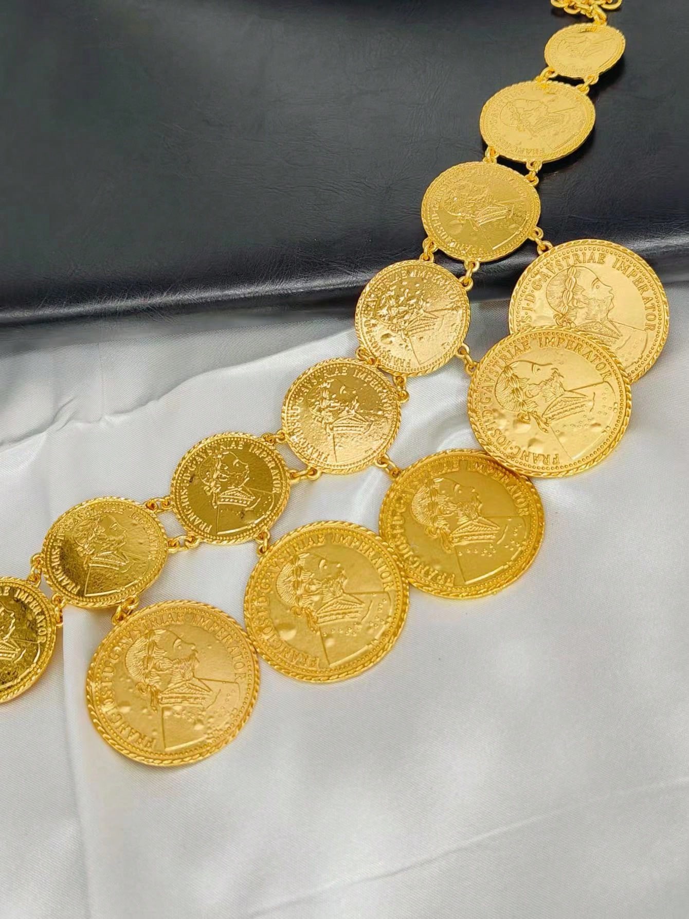 Set perhiasan warna emas Dubai - Vintage Collectible Coins ulasan dan harga