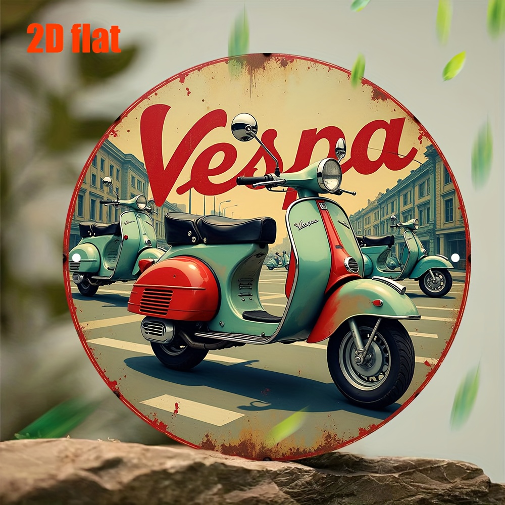 Seni Dinding Logam Skuter Vesn - Vintage Collectible Signs ulasan dan harga